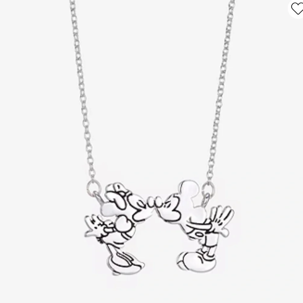 Disney Classics Pure Silver Over Brass 16 in Link Mickey Mouse Pendant Necklace